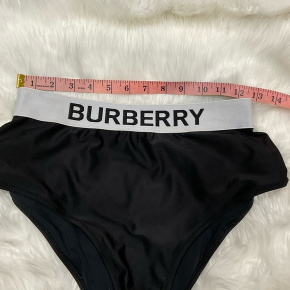Burberry Black High Waist Bikini with White Logo Band - Picture 7 of 9